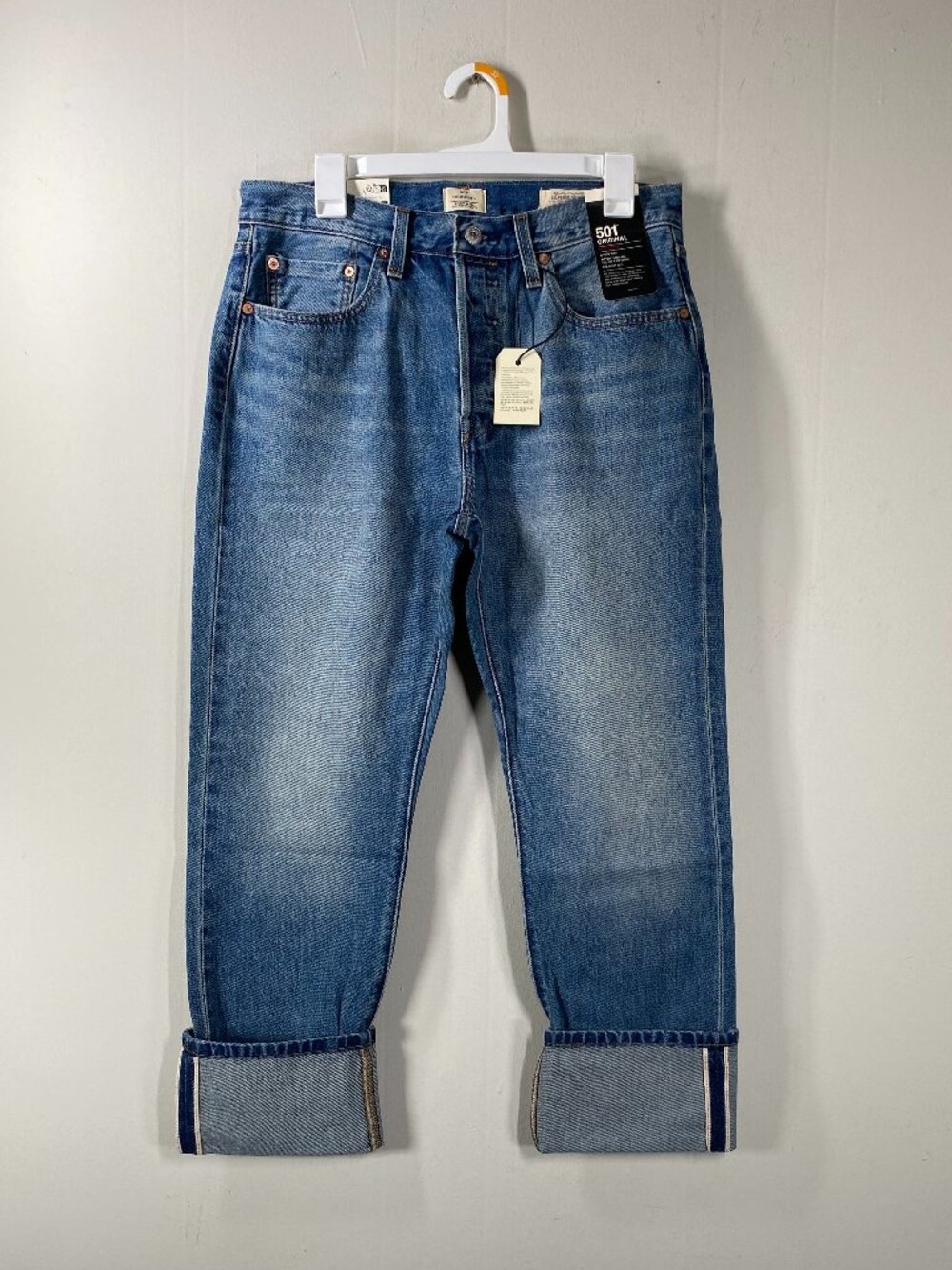 Levi's Selvedge 501 Original Denim Jeans Women's 30 x 30 High Rise Blue NWT